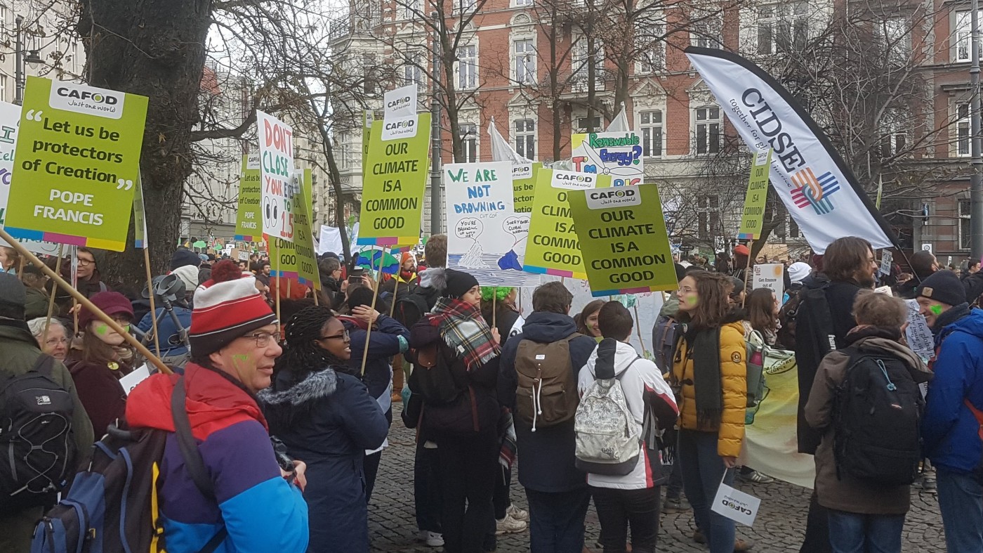 UN climate conference poland protest