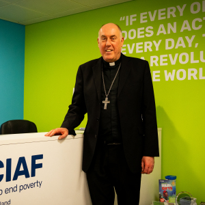 Bishop Brian McGee SCIAF office