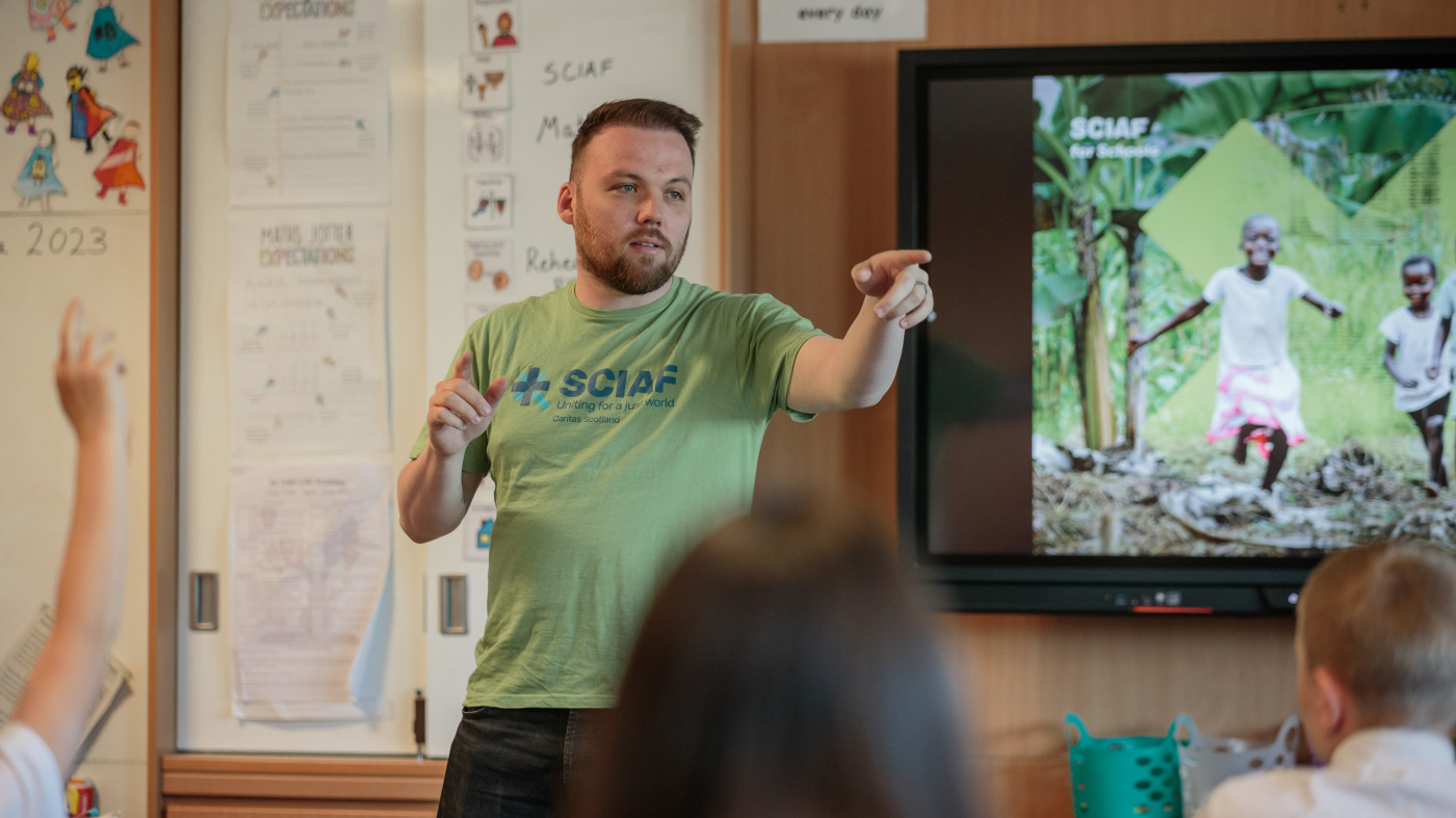 SCIAF Community team visit a school