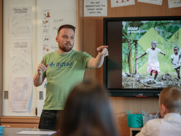 SCIAF Community team visit a school