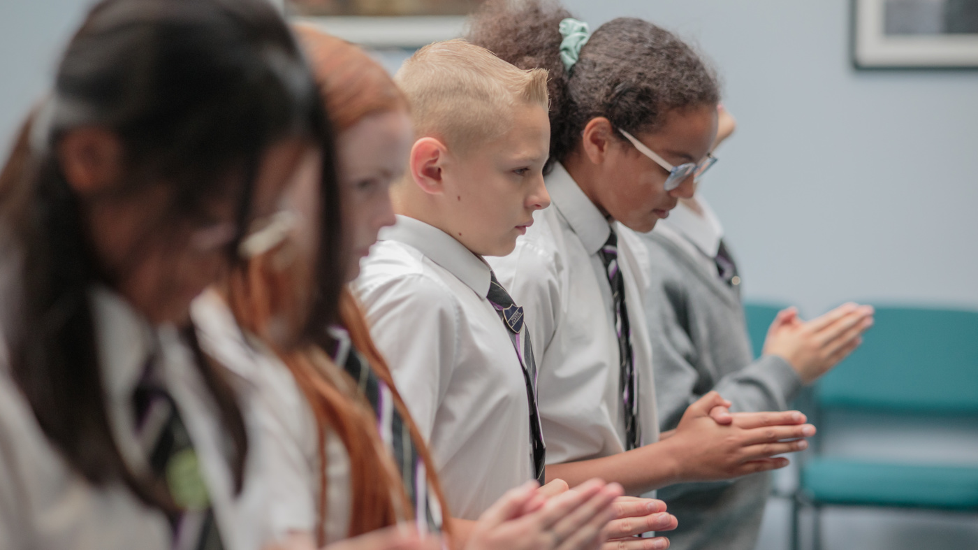 Children praying